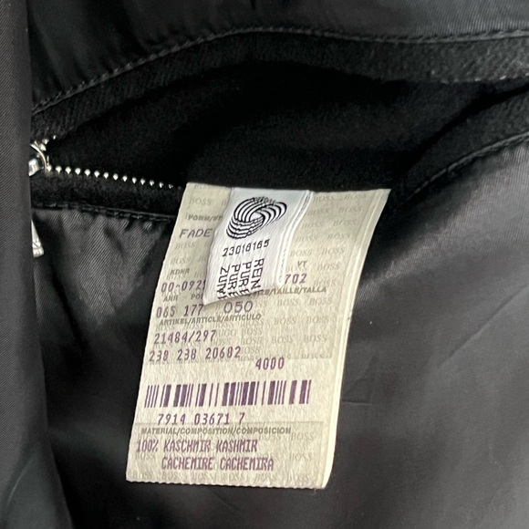 Hugo Boss Black Men’s Casual Cashmere Golf Jacket, Front Zip, EU50 (US 40 M) - Picture 12 of 14